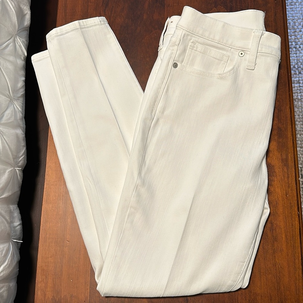 Madewell High Riser Skinny Skinny Jeans in Atlantic - White